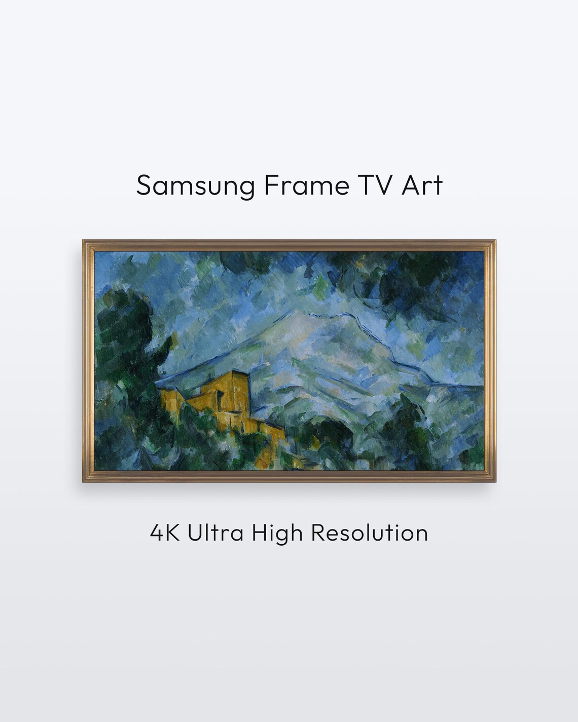 Cezanne Landscape Painting, 4K Art Print