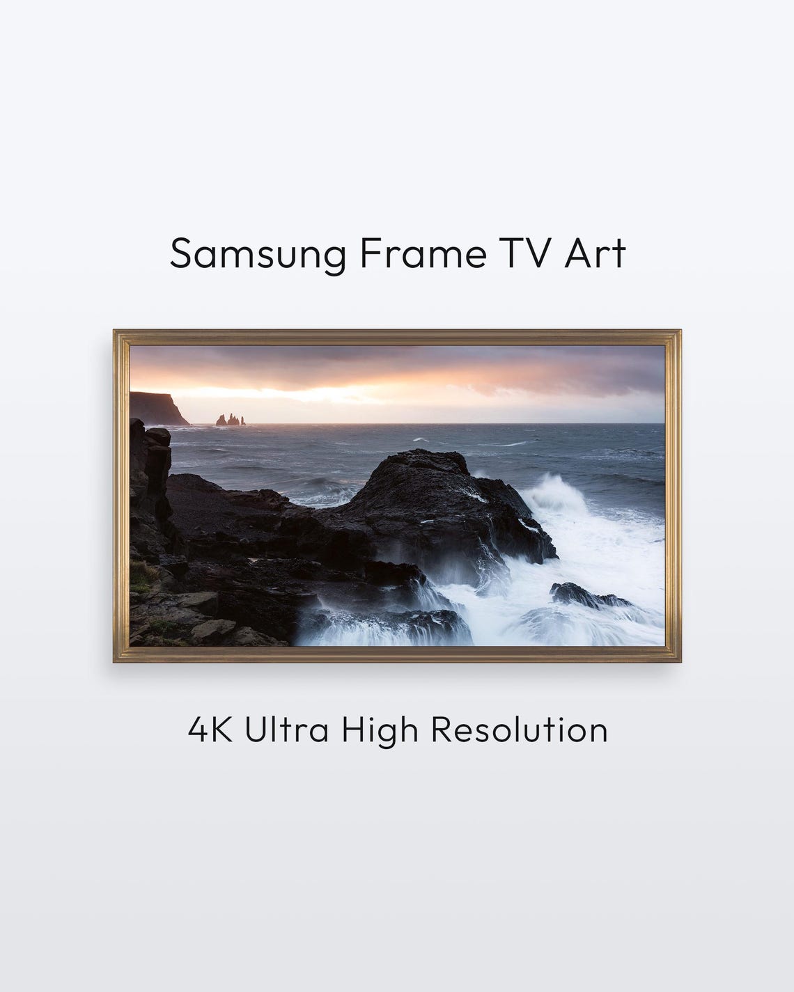 Reynisdrangar Samsung Frame Tv Art Iceland Nature Photography 4k Print