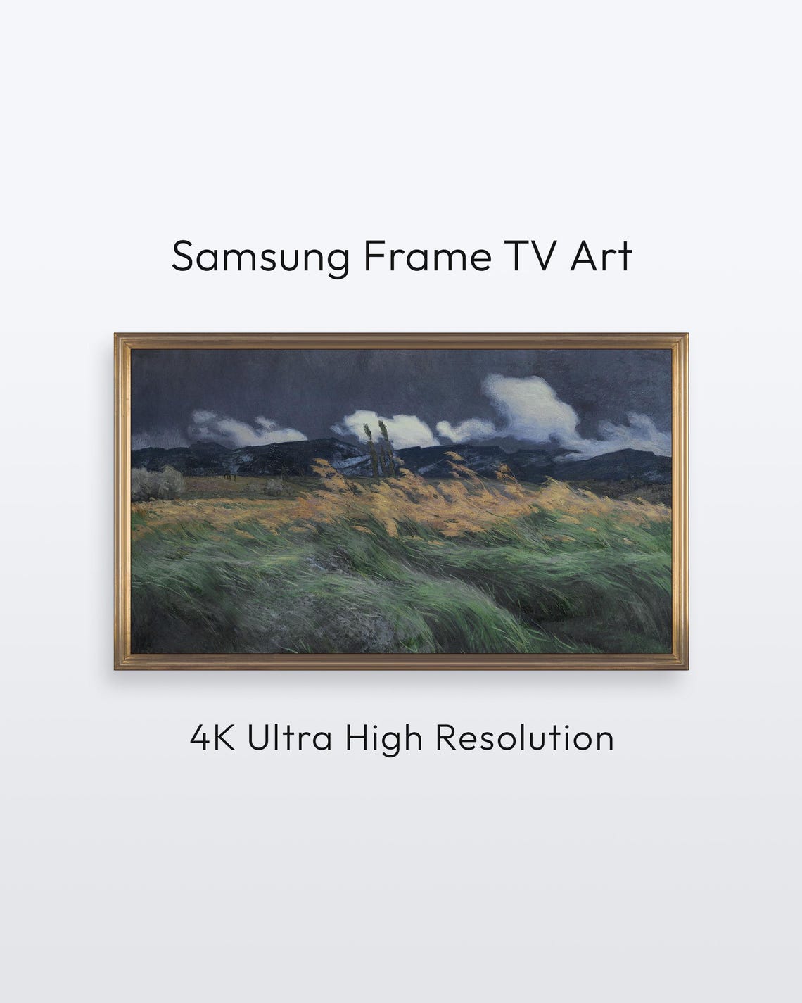 Samsung Frame Tv Art Moody Landscape Painting 4k Print