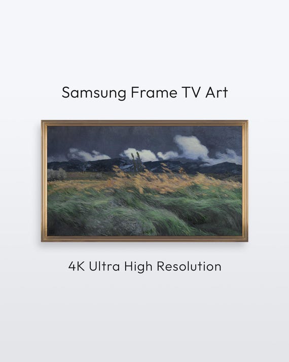 Samsung Frame Tv Art Moody Landscape Painting 4k Print