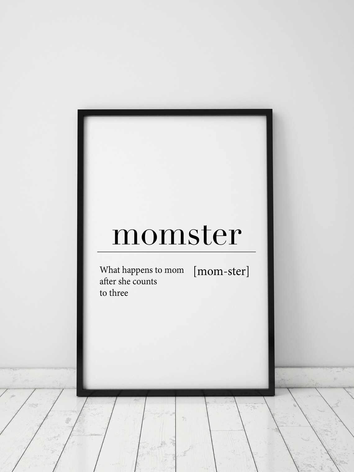 Momster Funny Mom Dictionary Definition Motherhood Humor Poster - Image 2