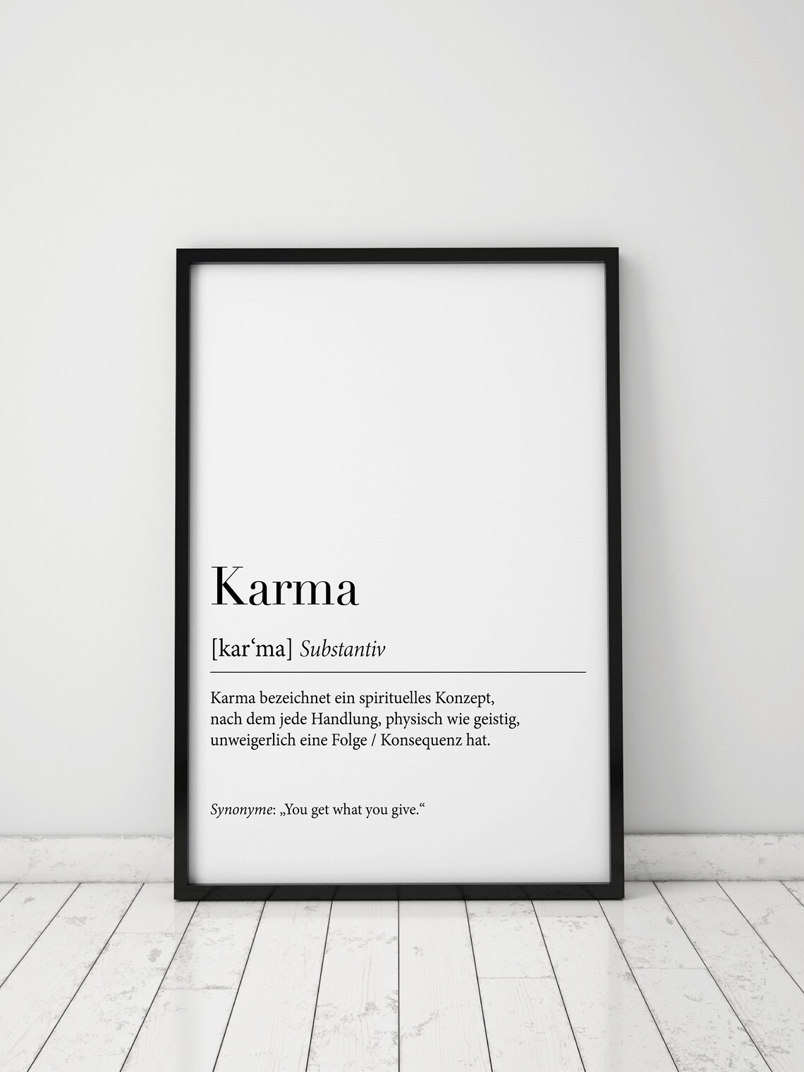 Karma Definitions Poster Funny Karma Posters Definition Print Poster Din A4 - Image 2