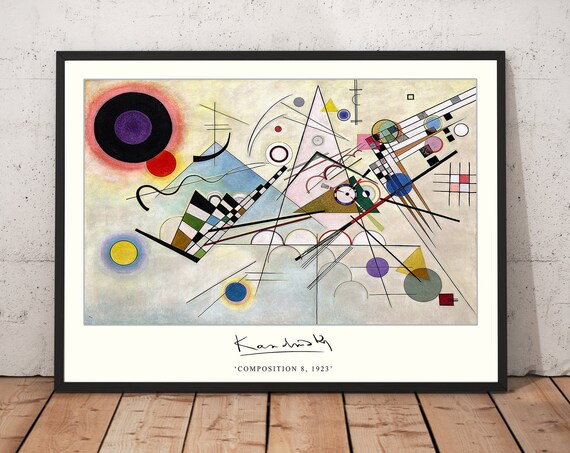 Kandinsky Poster Kandinsky Exhibition Print Kandinsky Art Composition 8 Bauhaus Art Print Abstract Poster Gift Art Print A1a2a3a4