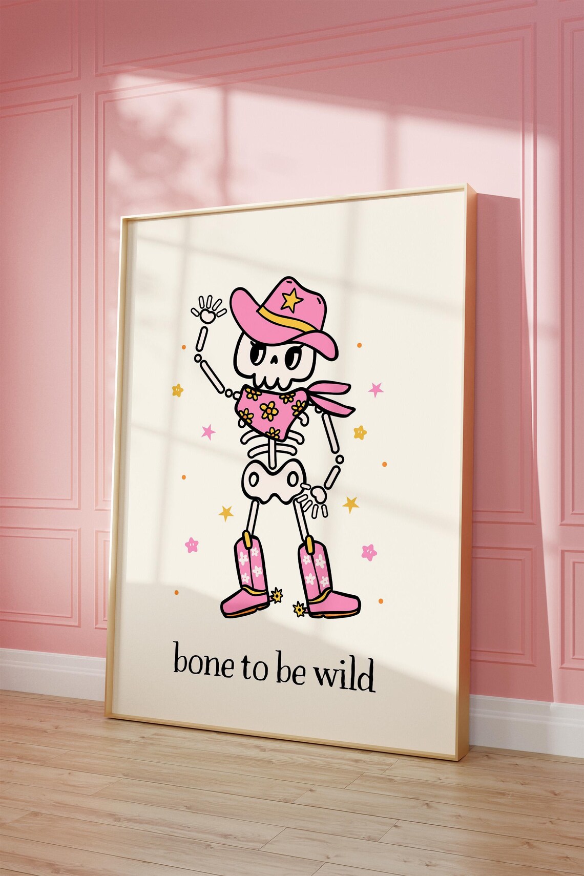 Cowgirl Halloween, Retro Skeleton Bone To Be Wild - Image 5