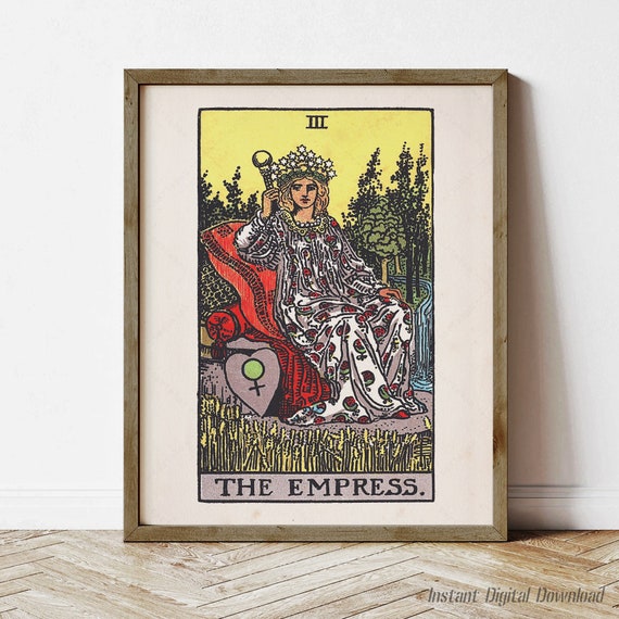 The Empress Tarot Card Art Print, Rider-Waite Smith