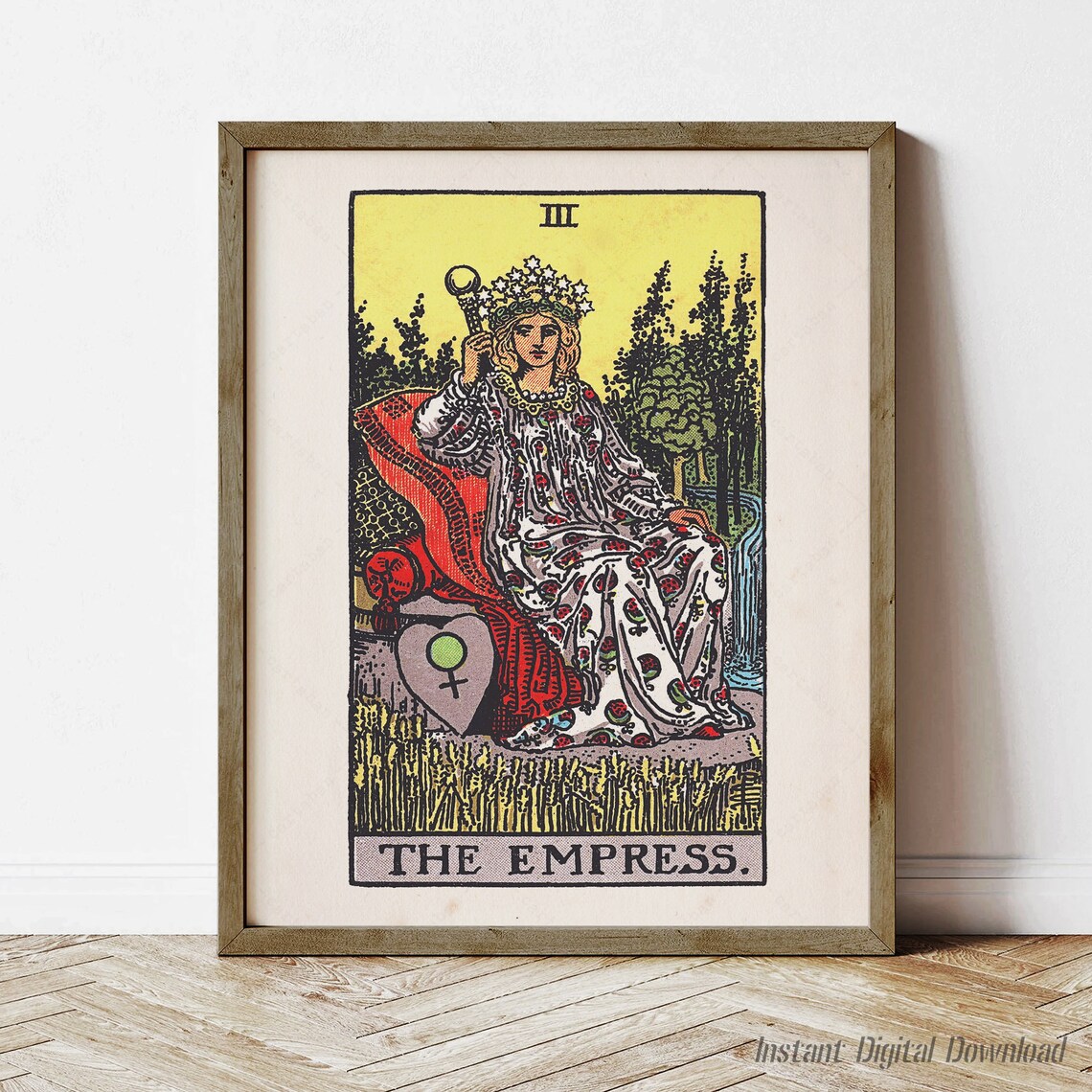 The Empress Tarot Card Art Print, Rider-Waite Smith