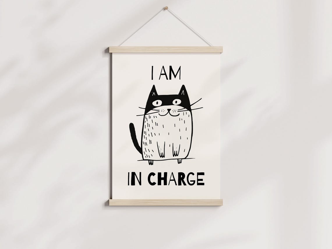 Funny Cat Art Print - Image 3