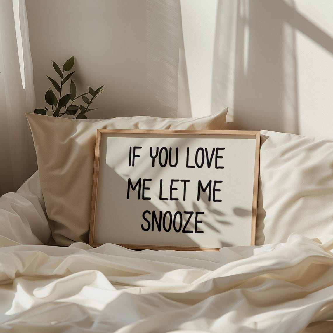 If You Love Me Let Me Snooze Funny Bedroom Typography Poster - Image 2