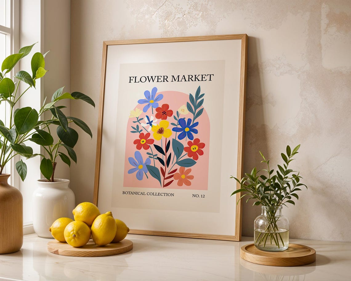 Flower Market Botanical Collection No 12 Wildflower Bouquet Poster - Image 2