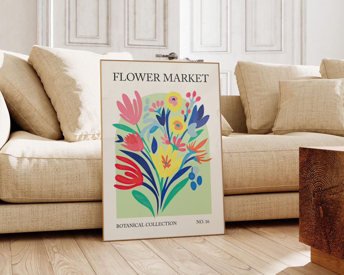 Flower Market Botanical Collection No 16 Colorful Bouquet Poster - Image 2