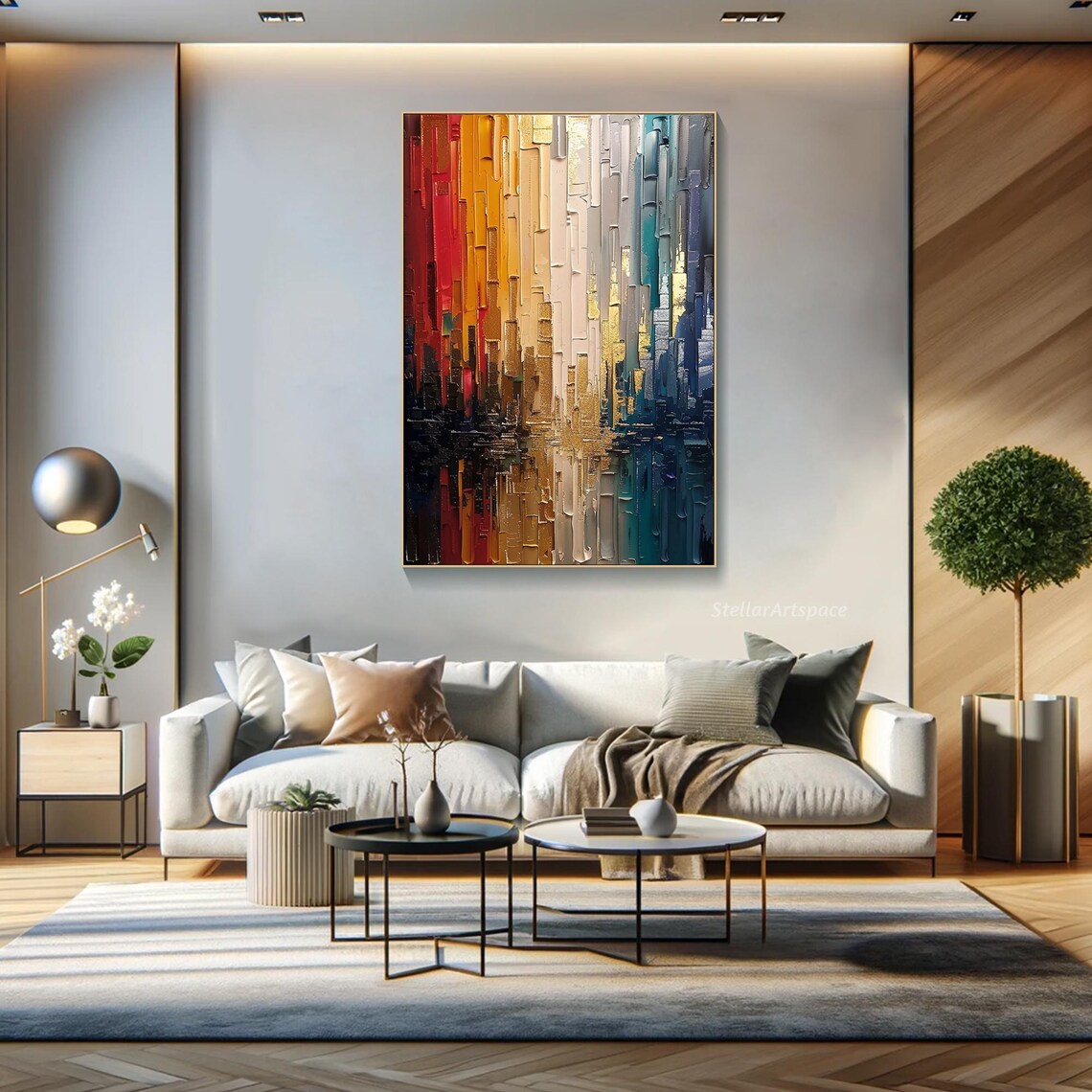 Abstract Oil Painting, Statement Living Room Art Print - Image 2