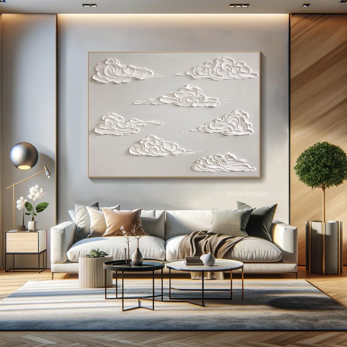 Cloud Painting, Minimalist Sky Wall Art Print - Image 4