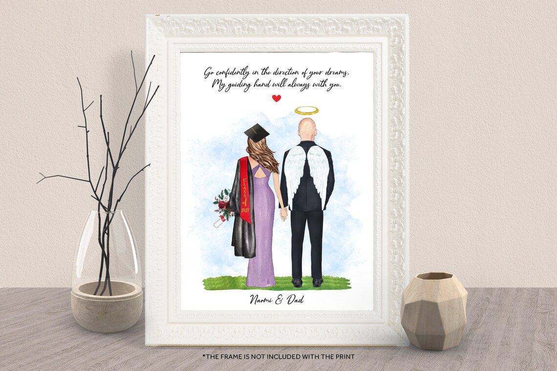 Go Confidently in the Direction of Your Dreams Dad Angel Poster