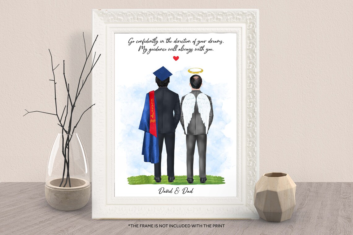 Personalized Graduation Memorial Art Print, Proud Of You