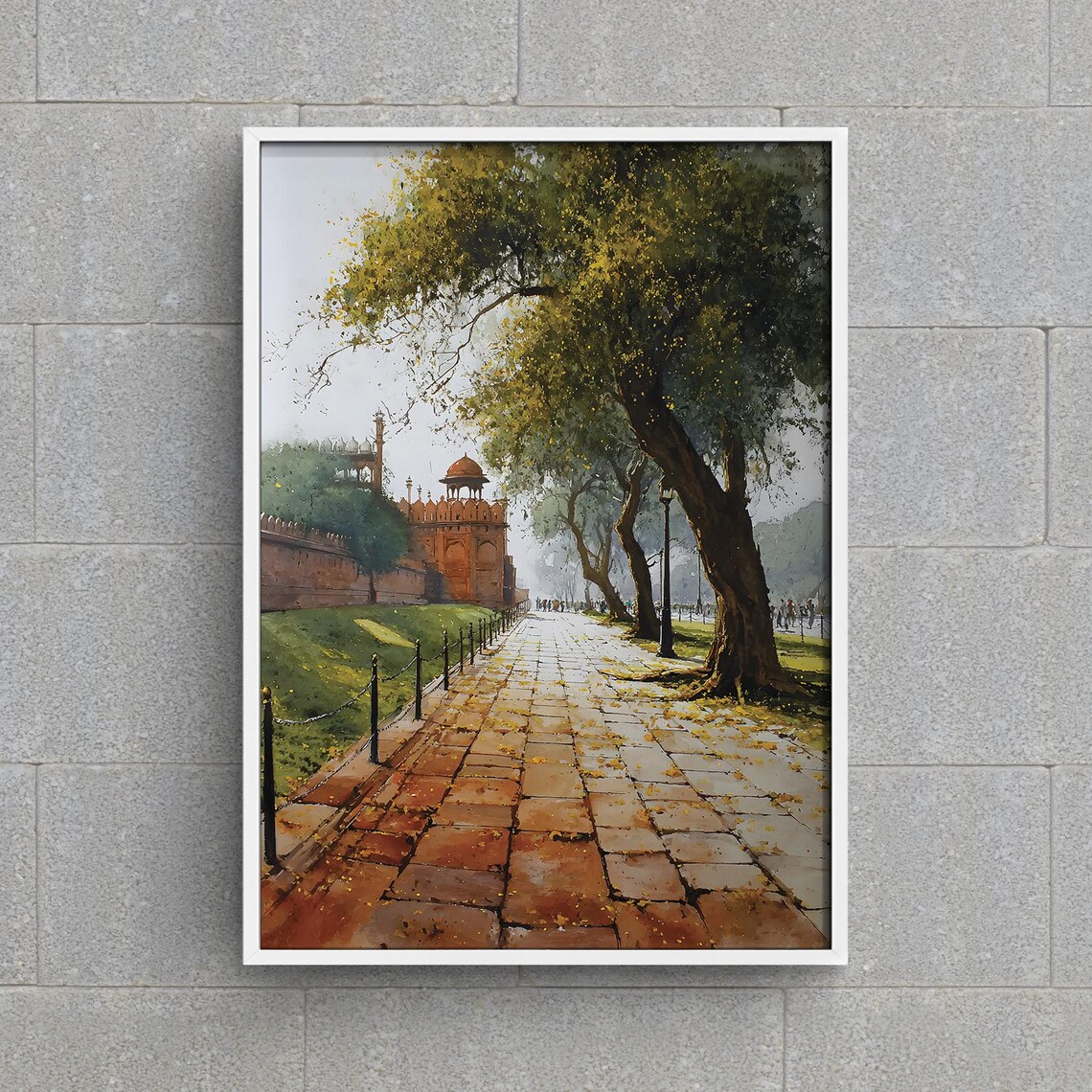 Delhi Red Fort India Art Print, Mughal Palace