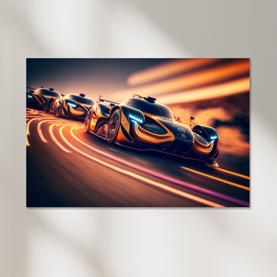 Futuristic Car Racing Sports Car Poster Classic Race Print Painting Boys Room Poster Sport Car Decor Youth Wall Art