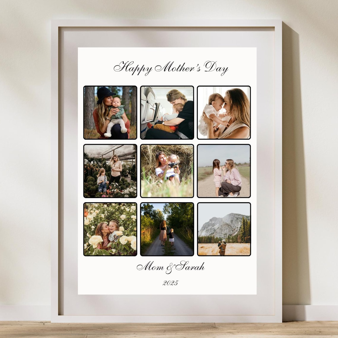 Custom Photo Collage Gift for Mom, Mothers Day