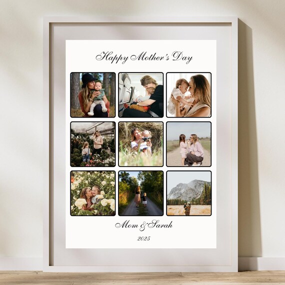 Custom Photo Collage Gift for Mom, Mothers Day