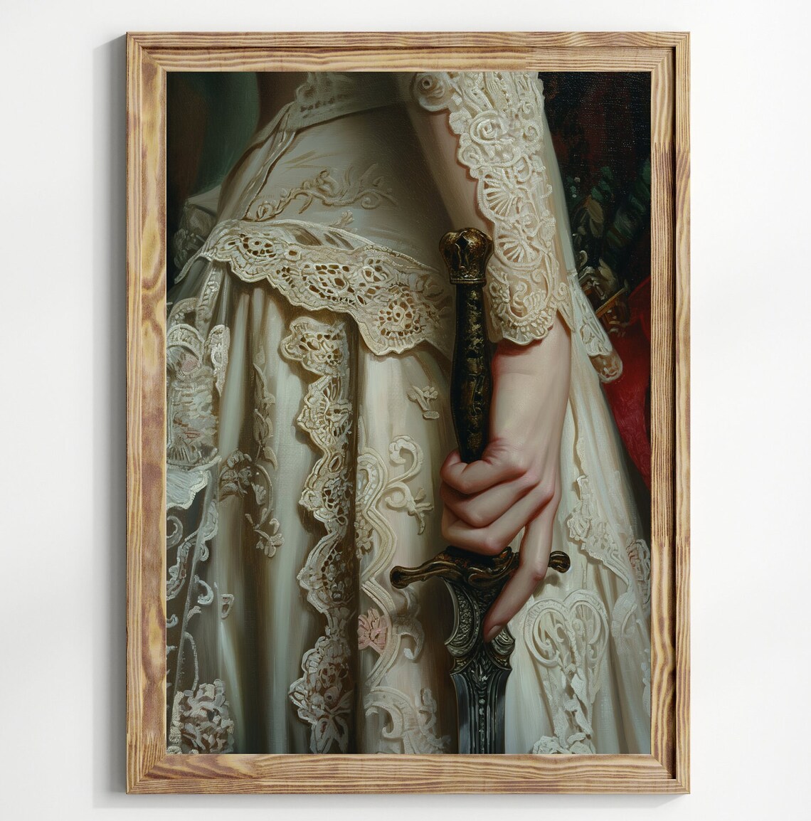 Victorian Dagger and Lace, Dark Moody Art Print - Image 3
