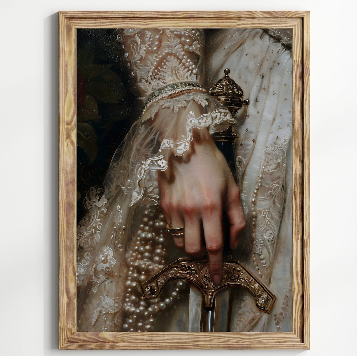 Victorian Woman With Sword, Moody Art Print - Image 3