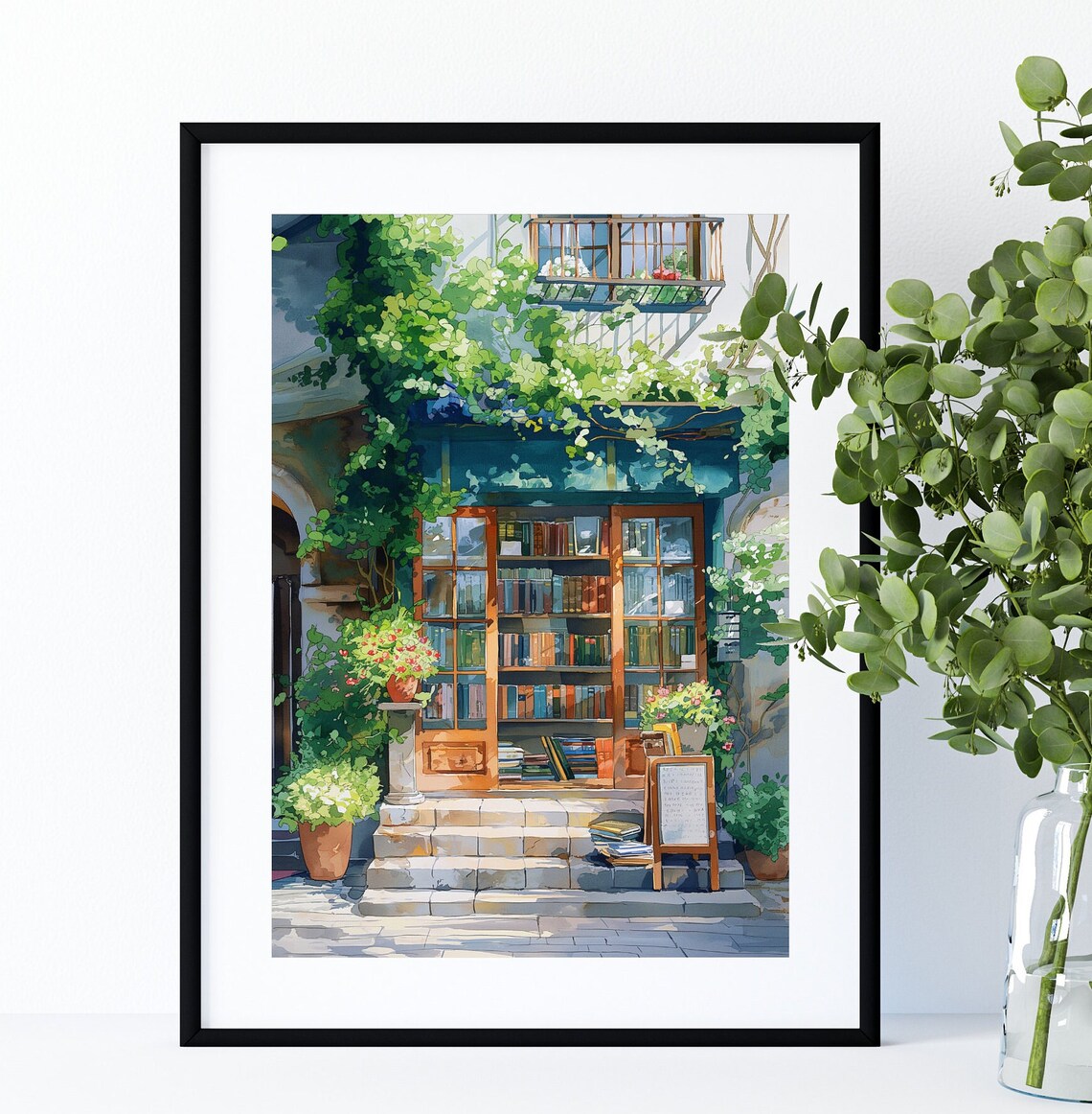 Vintage Bookstore Art Print, Bookish Library Style - Image 2