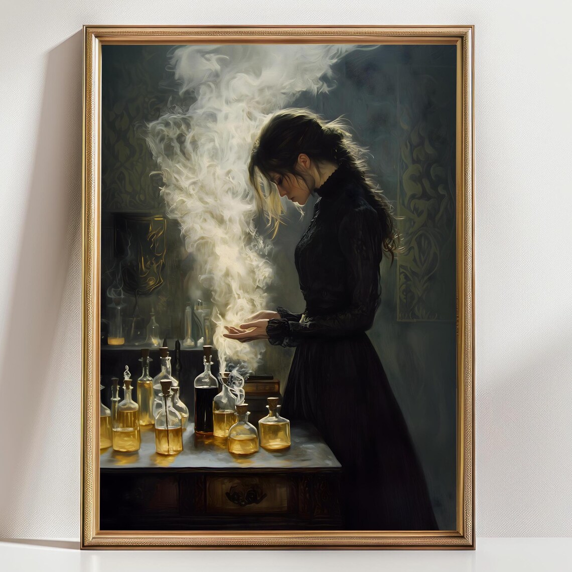 Witch Cooking Gothic Art Print, Dark Academia - Image 3