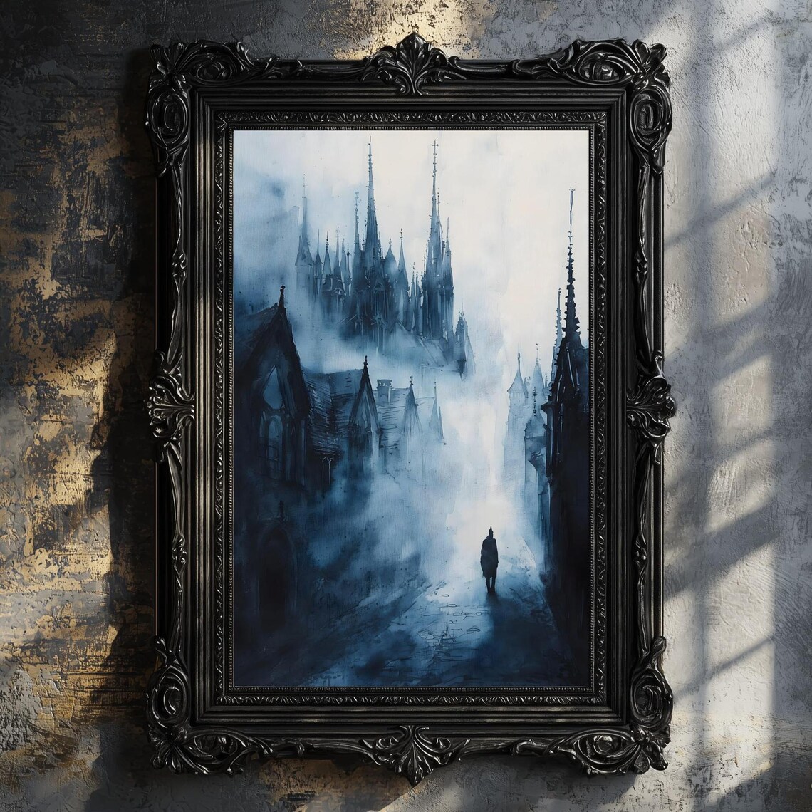 Vampire Castle Art Moody Gothic Decor Victorian Painting Dark Academia Art Draculas Castle Print Gothic Home Decor Gift - Image 2