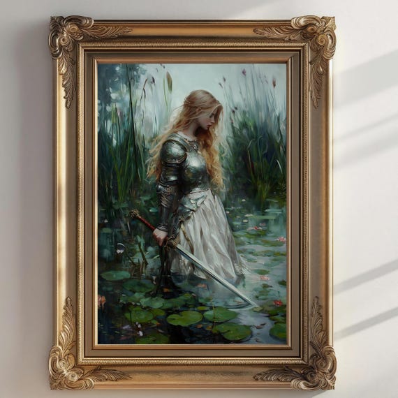 Ophelia Dark Academia Print The Lake Goth Moody Victorian Wall Art Dark Decor Aesthetic Dark Cottagecore Gothic Prints Into Lake
