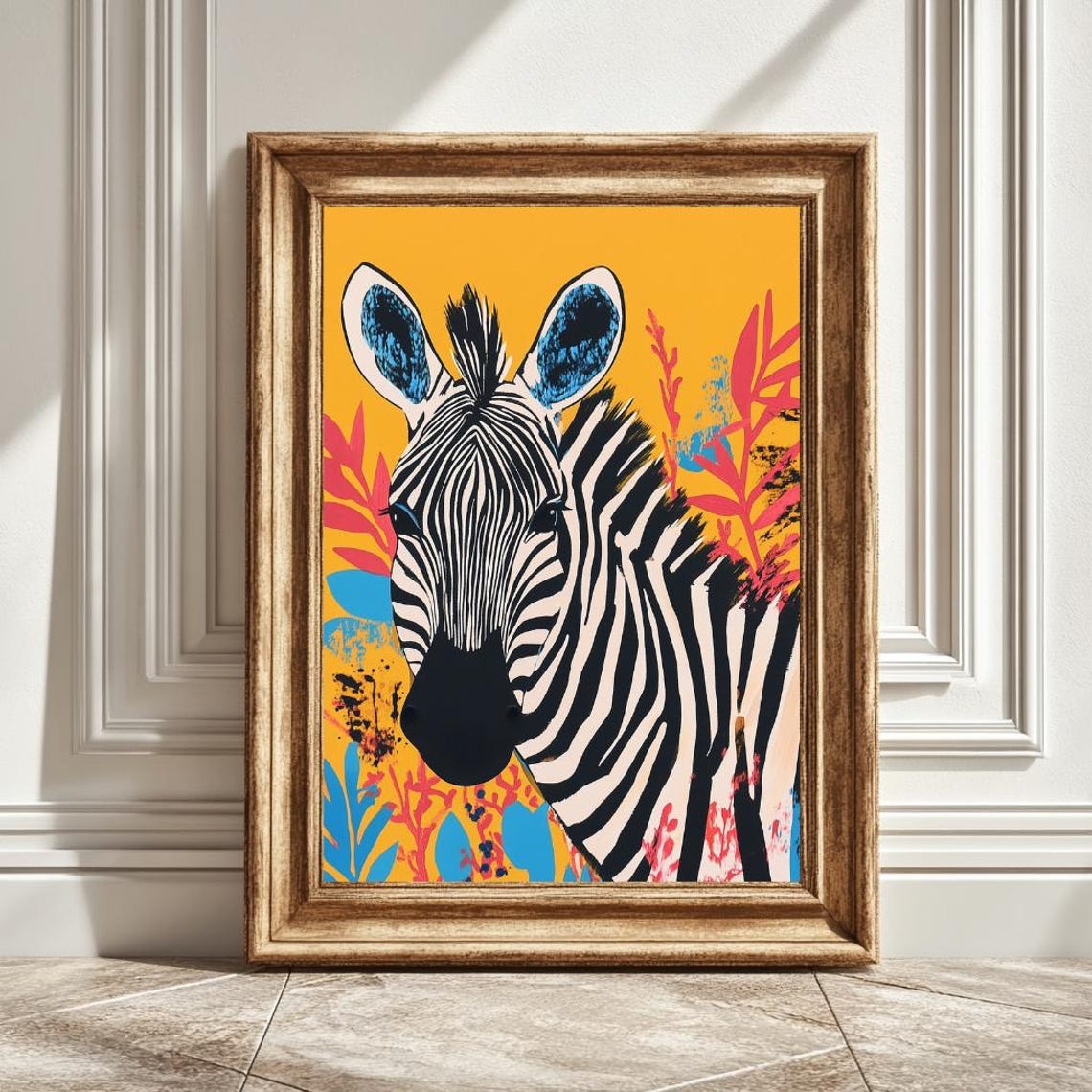 Matisse Inspired Zebra Art Print, Modern Art
