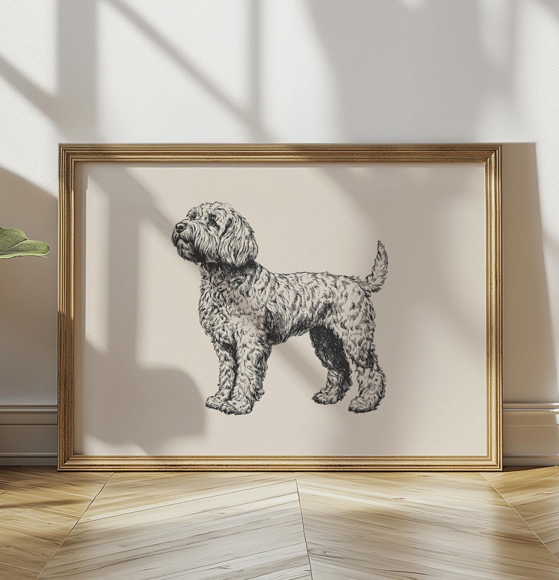 Labradoodle Nursery Retro Print Girls Room Wall Art Dog Wall Decor Boys Room Puppy Poster Baby Nursery Sketch Dog Drawing Painting - Image 2