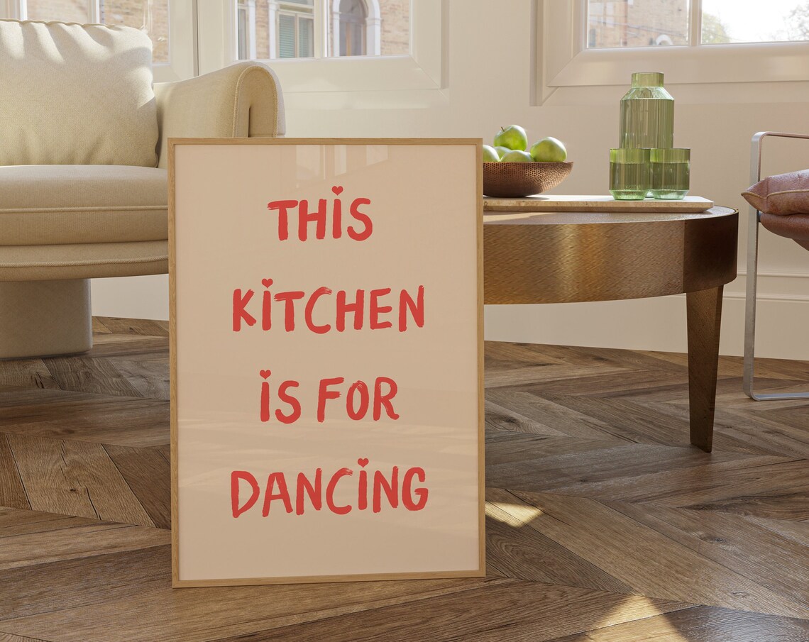This Kitchen Is For Dancing Art Print, Kitchen Decor - Image 5