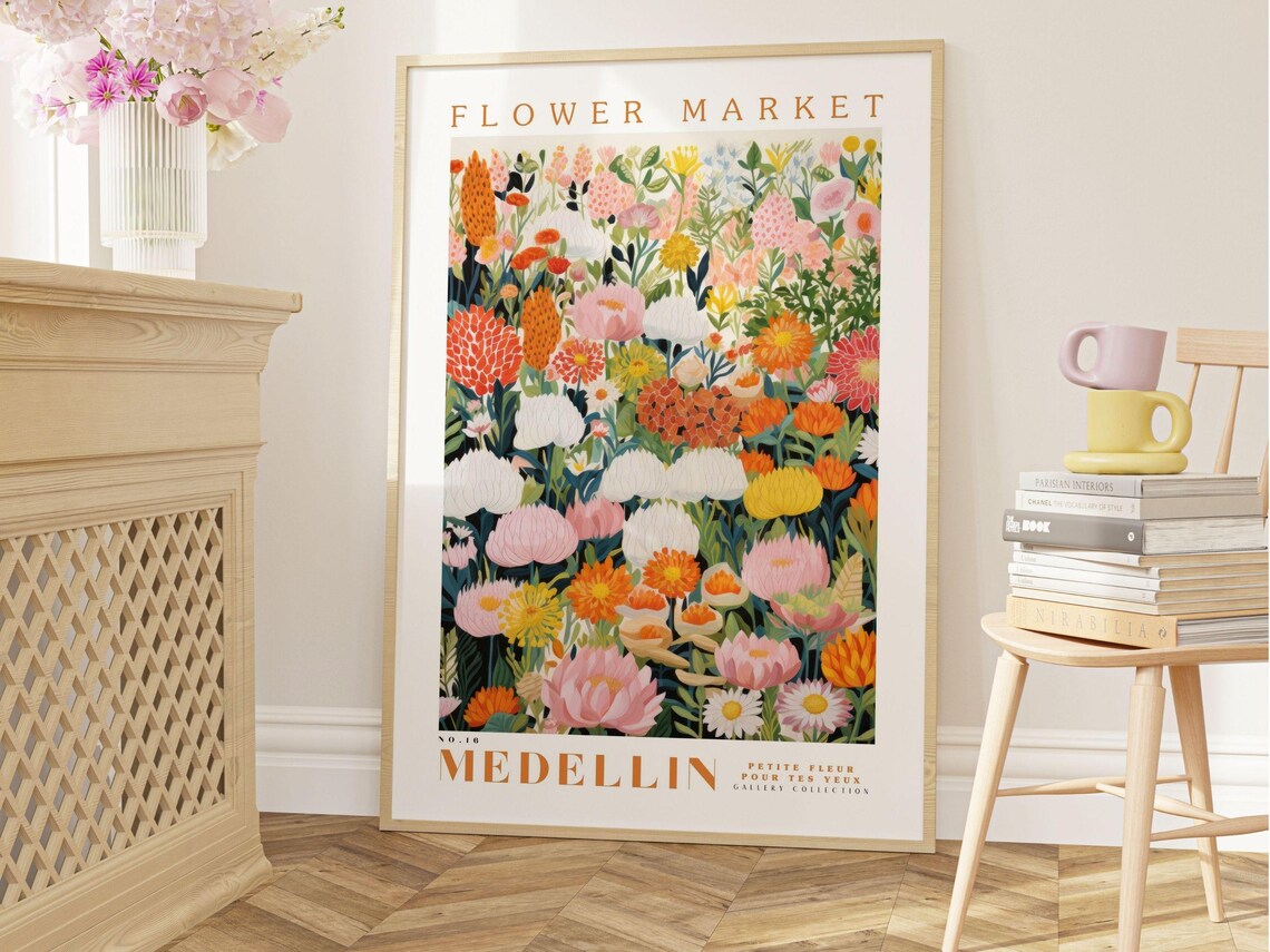 Flower Market Floral Poster, Botanical Print - Image 2