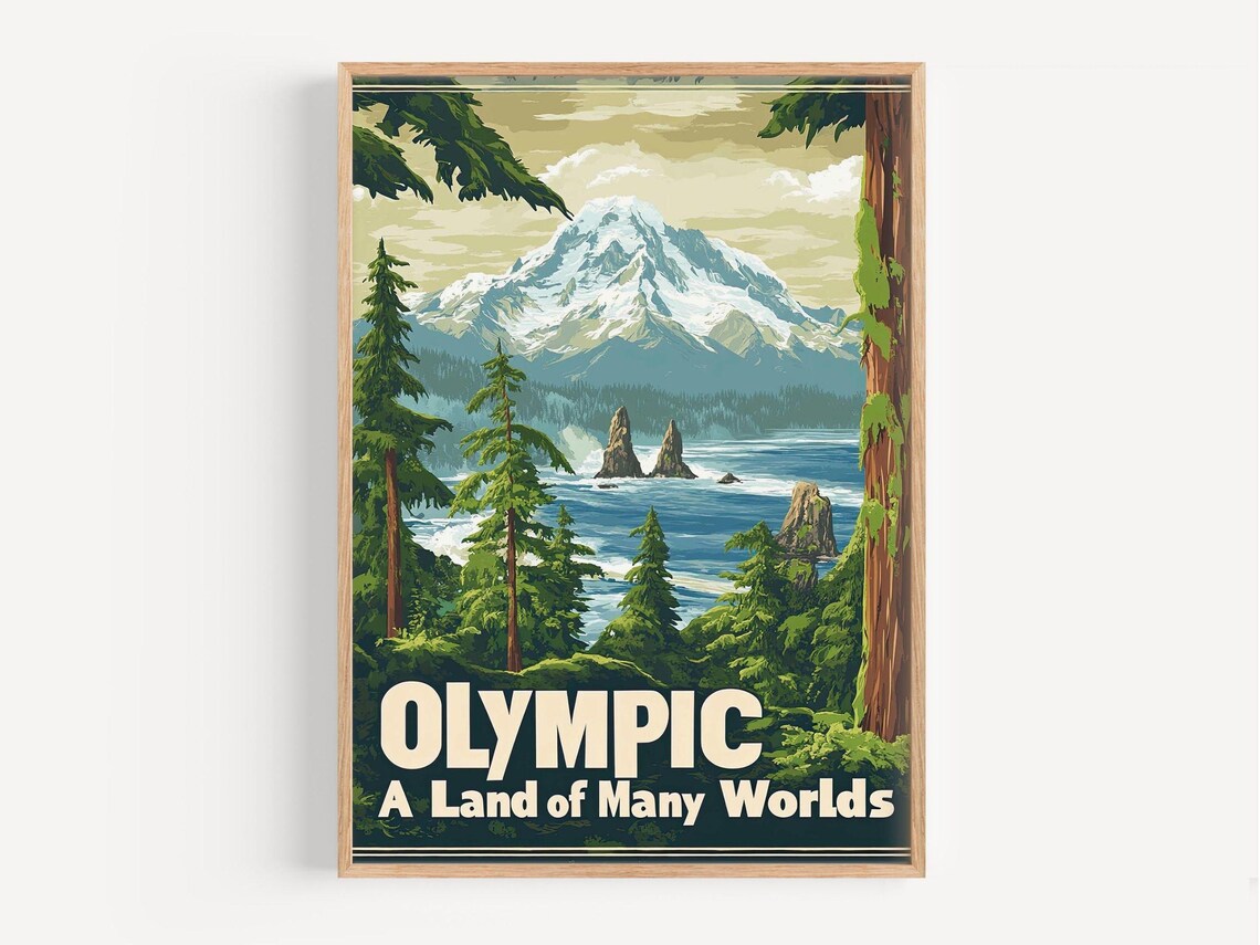 National Park Retro Travel Poster, Vintage Landscape - Image 2