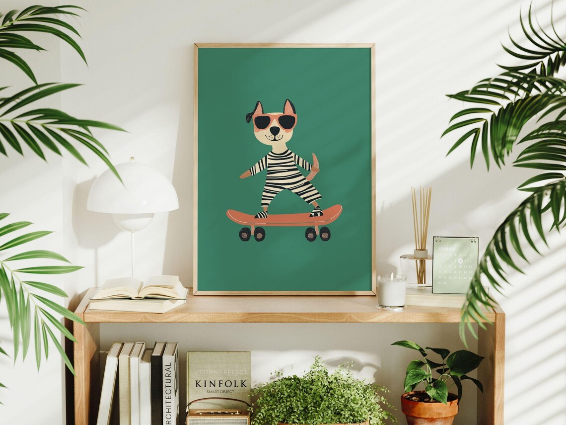 Dog Nursery Print, Cute Animal Nursery Art - Image 3