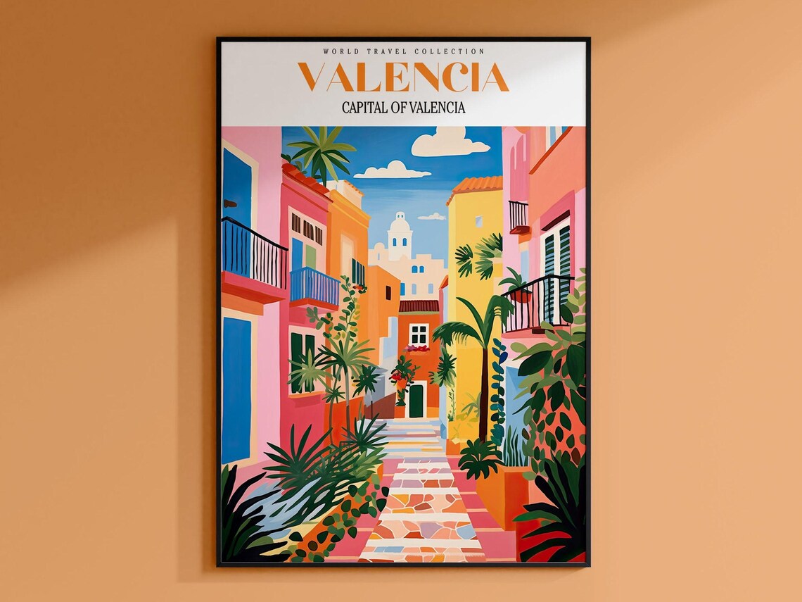 Valencia Travel Poster, Spain City Poster - Image 3
