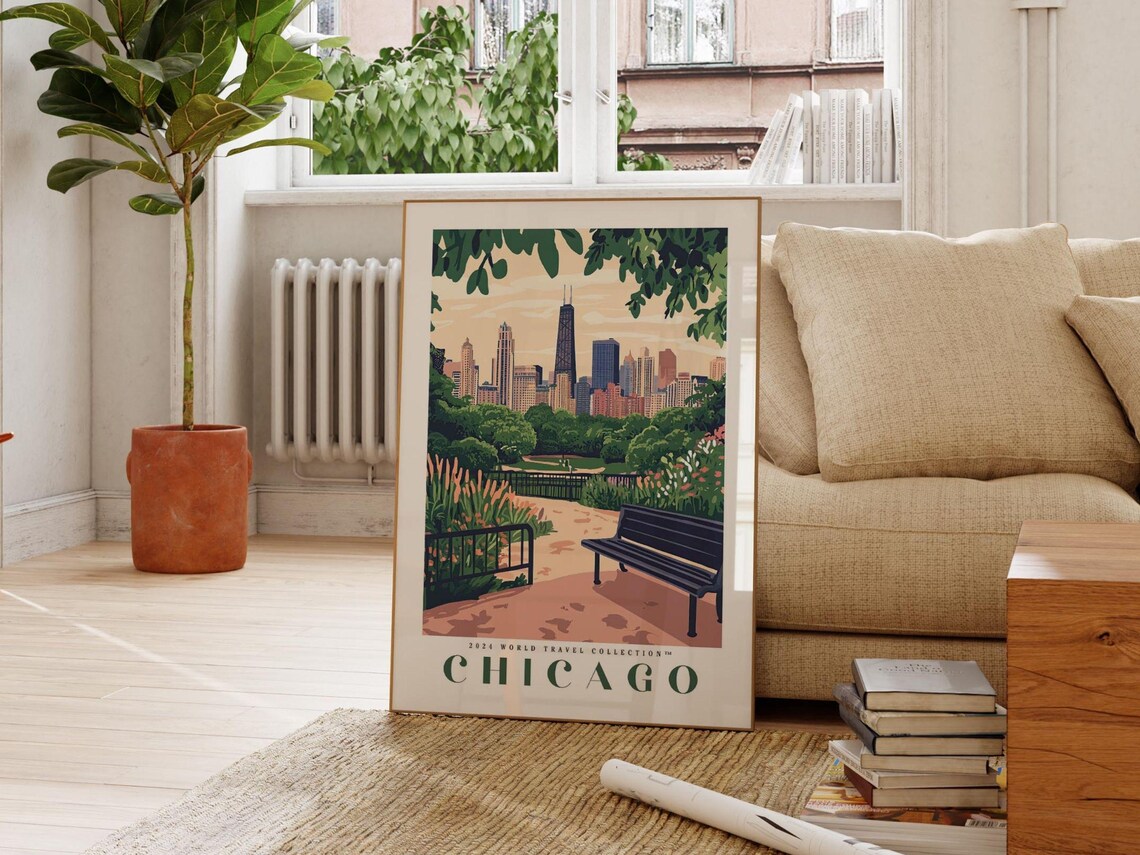 Retro Travel Poster, Vintage Landscape Gift - Image 2