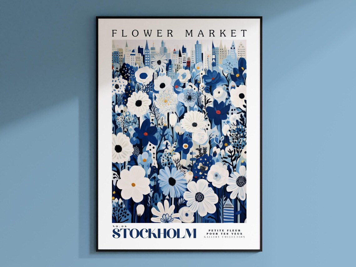 Stockholm Flower Market - Watercolor