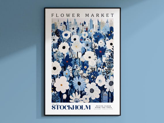 Stockholm Flower Market - Watercolor