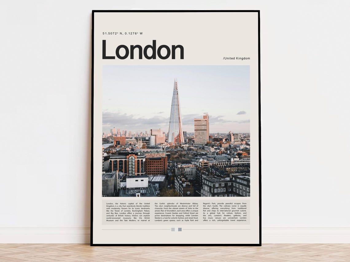 London Poster London Print London Wall Art London Gift London Travel Poster London Photo England Print England Poster