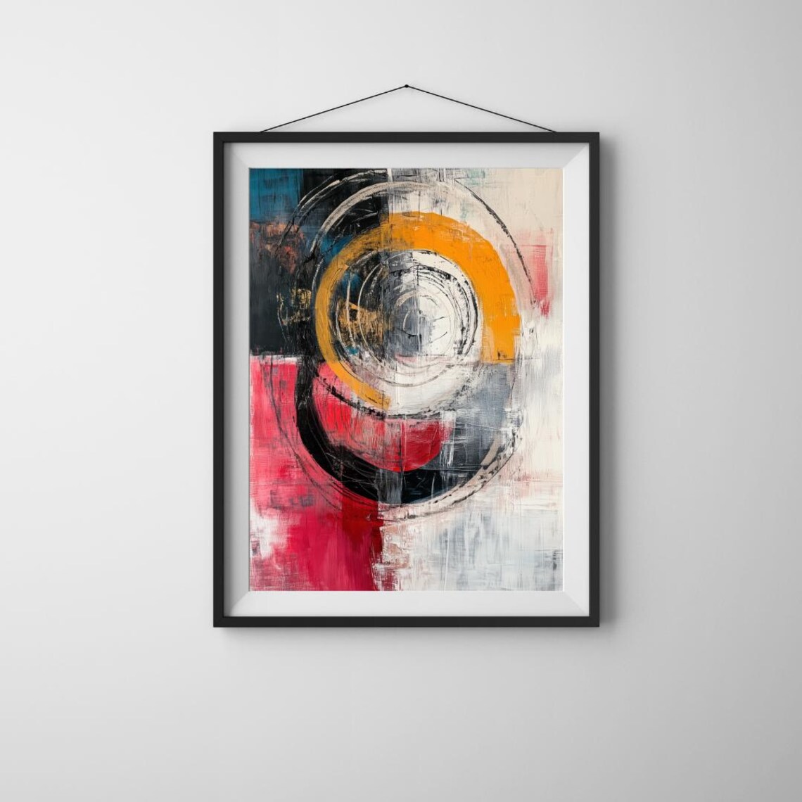 Modern Abstract Circles, Bold Geometric Art Print