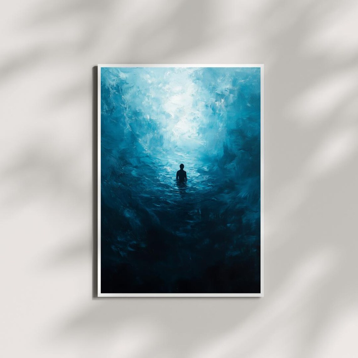Alone In The Deep, Moody Abstract Ocean Art - Image 5