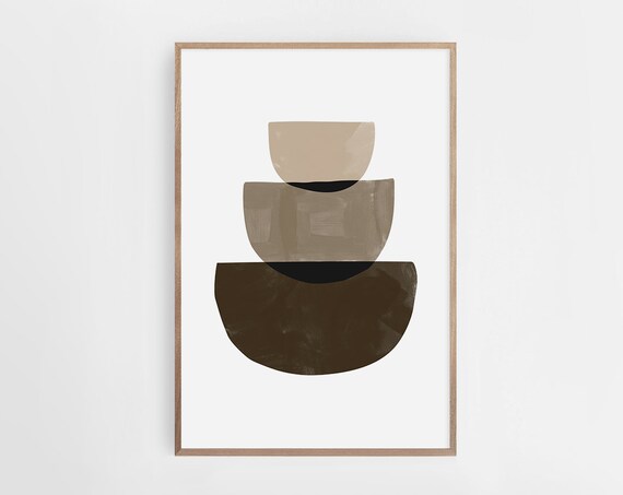 Geometric Semi Arch Print Print Neutral Wall Art Boho Decor Abstract Art Print Instant Minimalist Print Modern Art