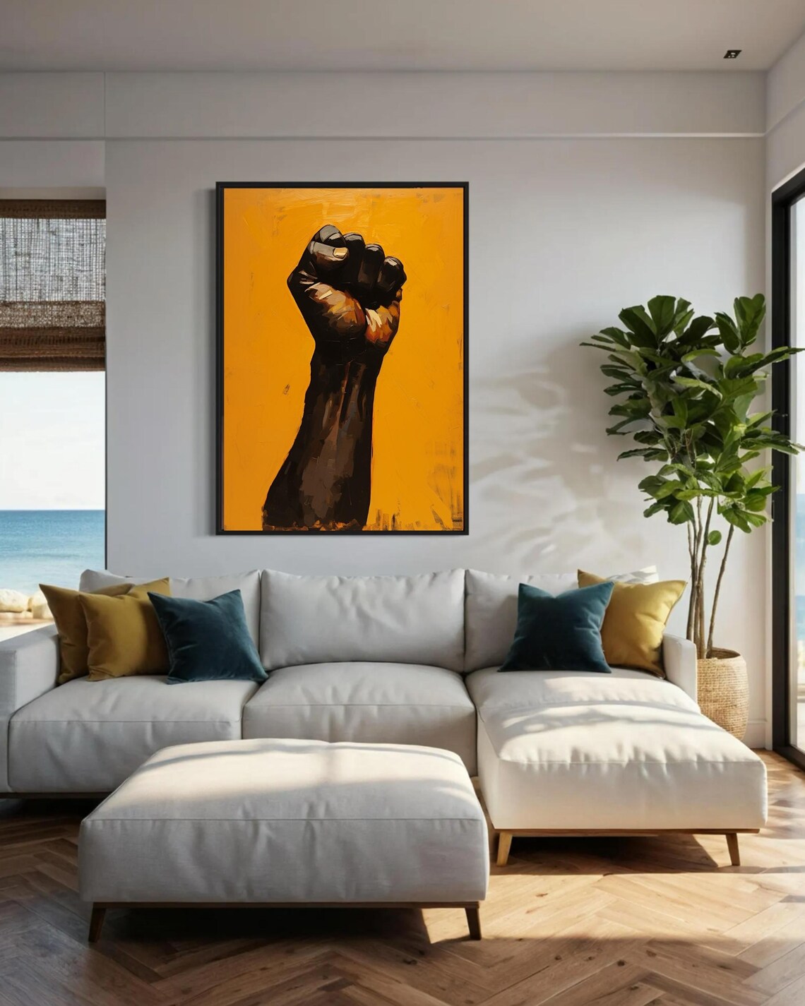 Raised Hand Afrocentric Black Power Fist Poster - Image 4