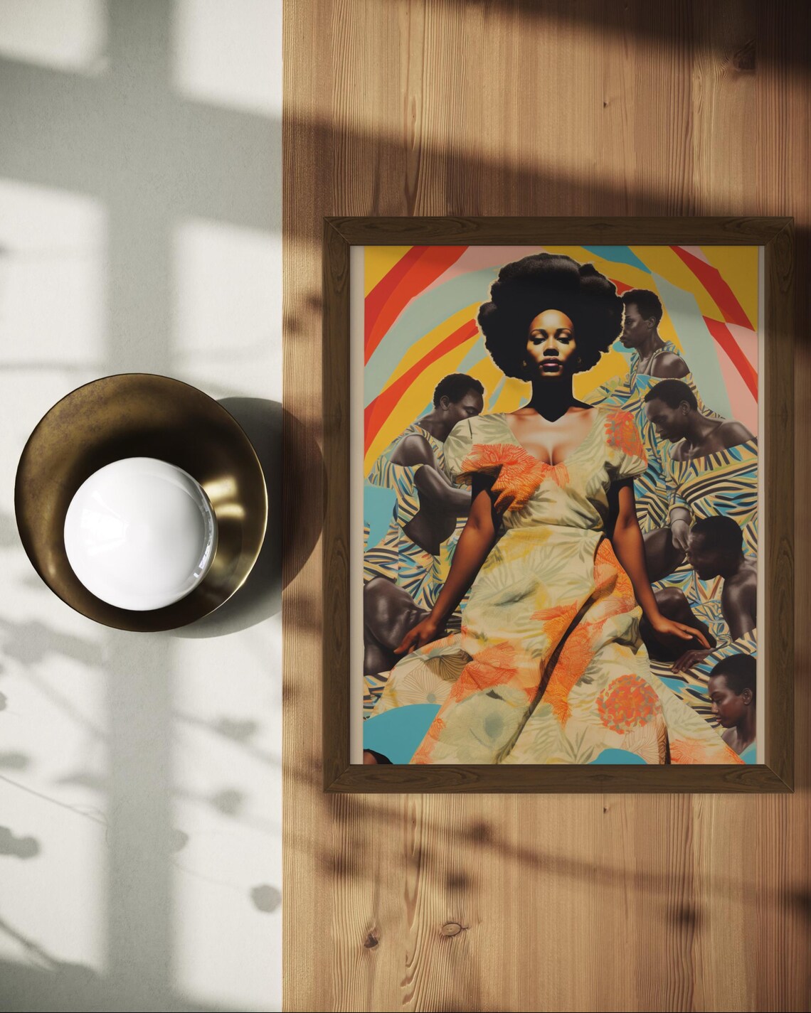 Afrocentric Art Print Vibrant Black Woman Collage Cultural Abstract Wall Art African Artwork - Image 7
