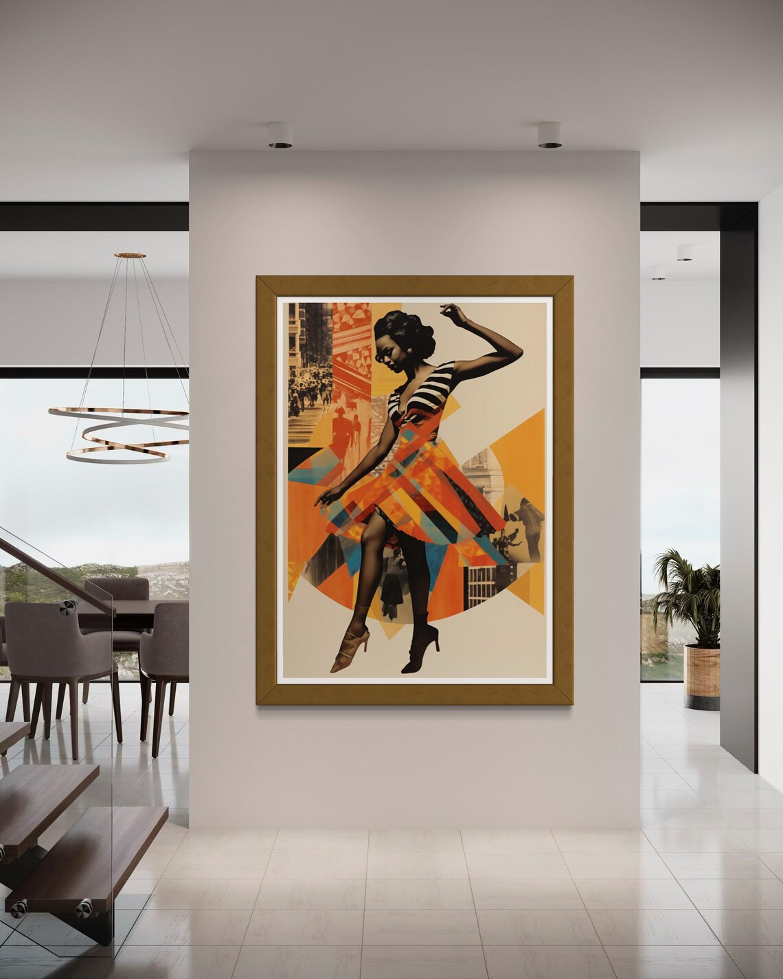 Romantic Vintage Black Girl Art Print, Rustic Decor