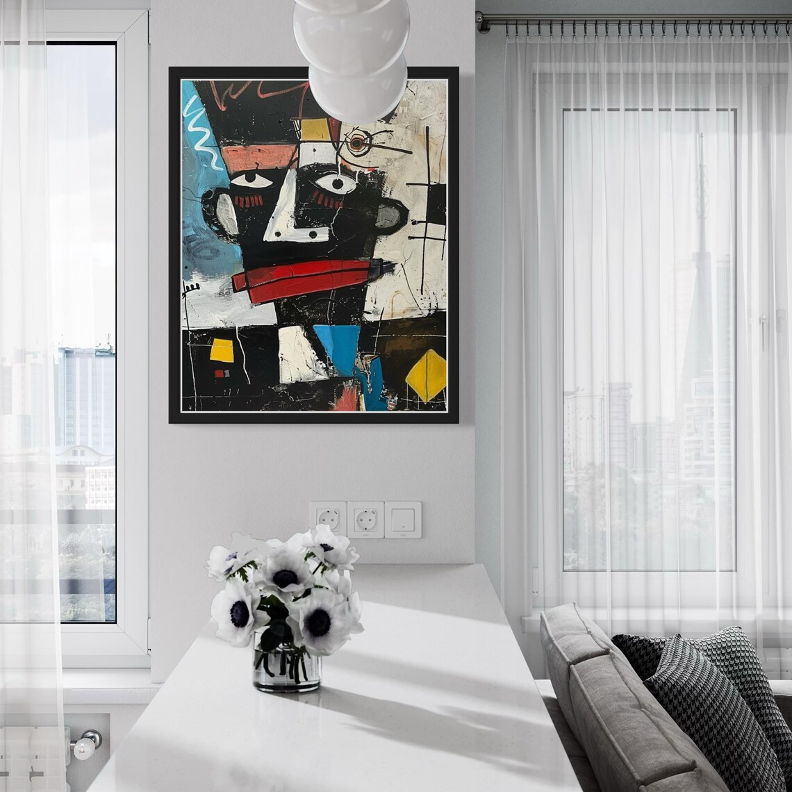 Modern Black Man Art Print, Abstract Figure Art - Image 3