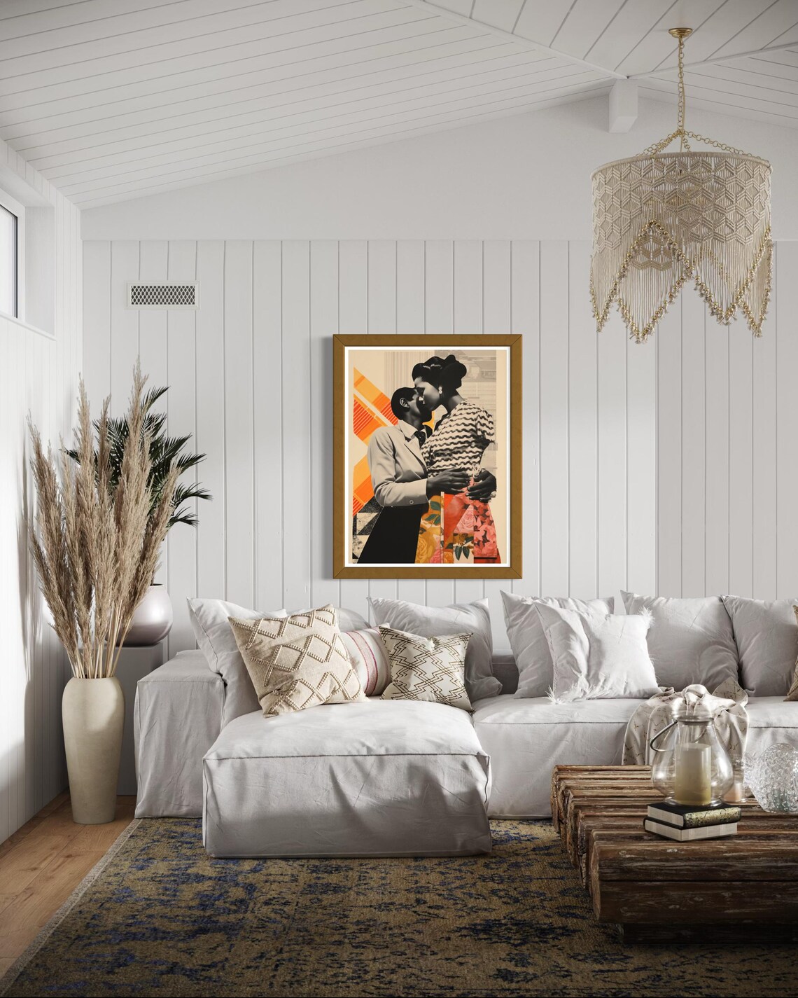 Romantic Vintage Collage Black Girl Art Print - Image 2