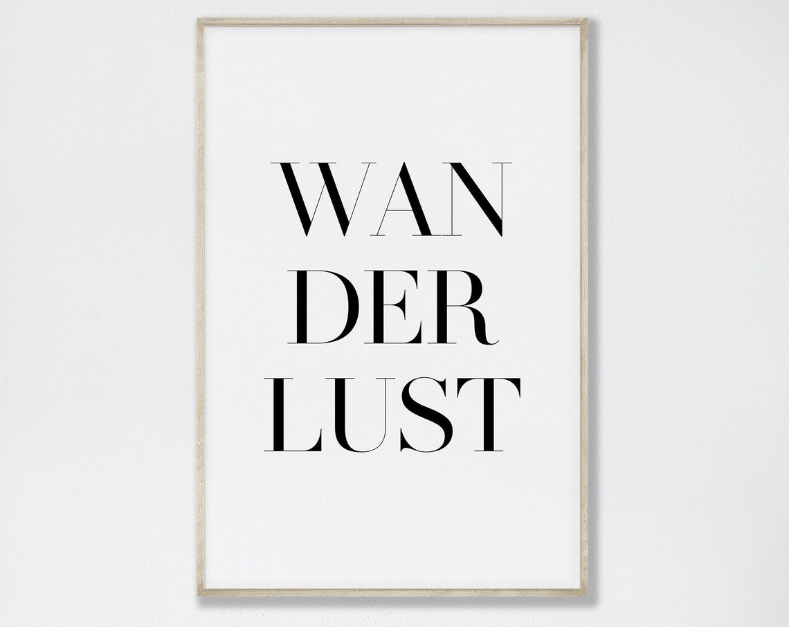 Wanderlust Stacked Typography Poster for Travel Lovers Wall Decor - Image 5