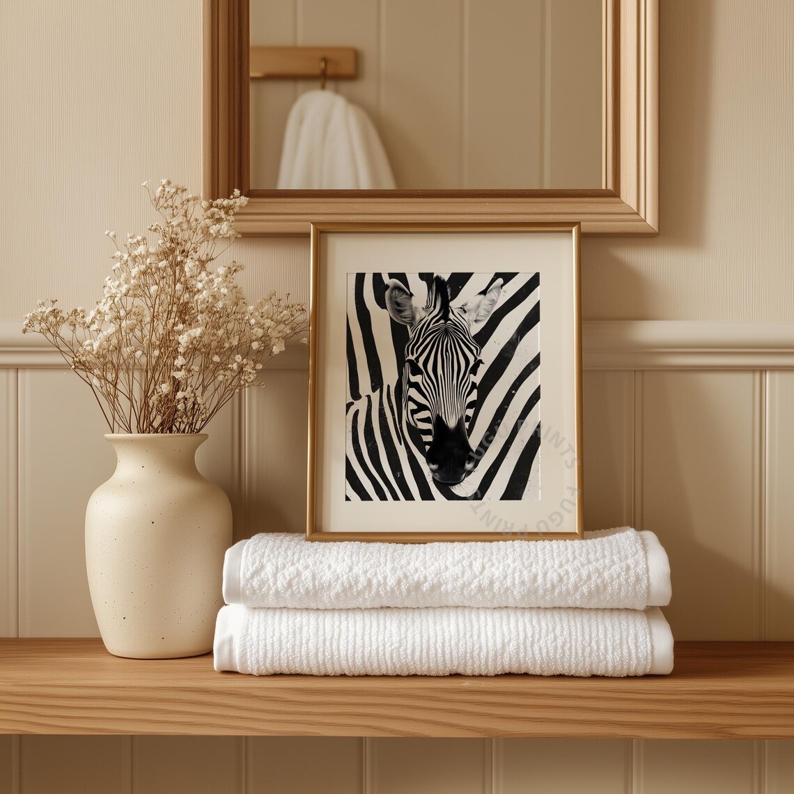 Zebra Portrait, Modern Animal Wall Art - Image 3