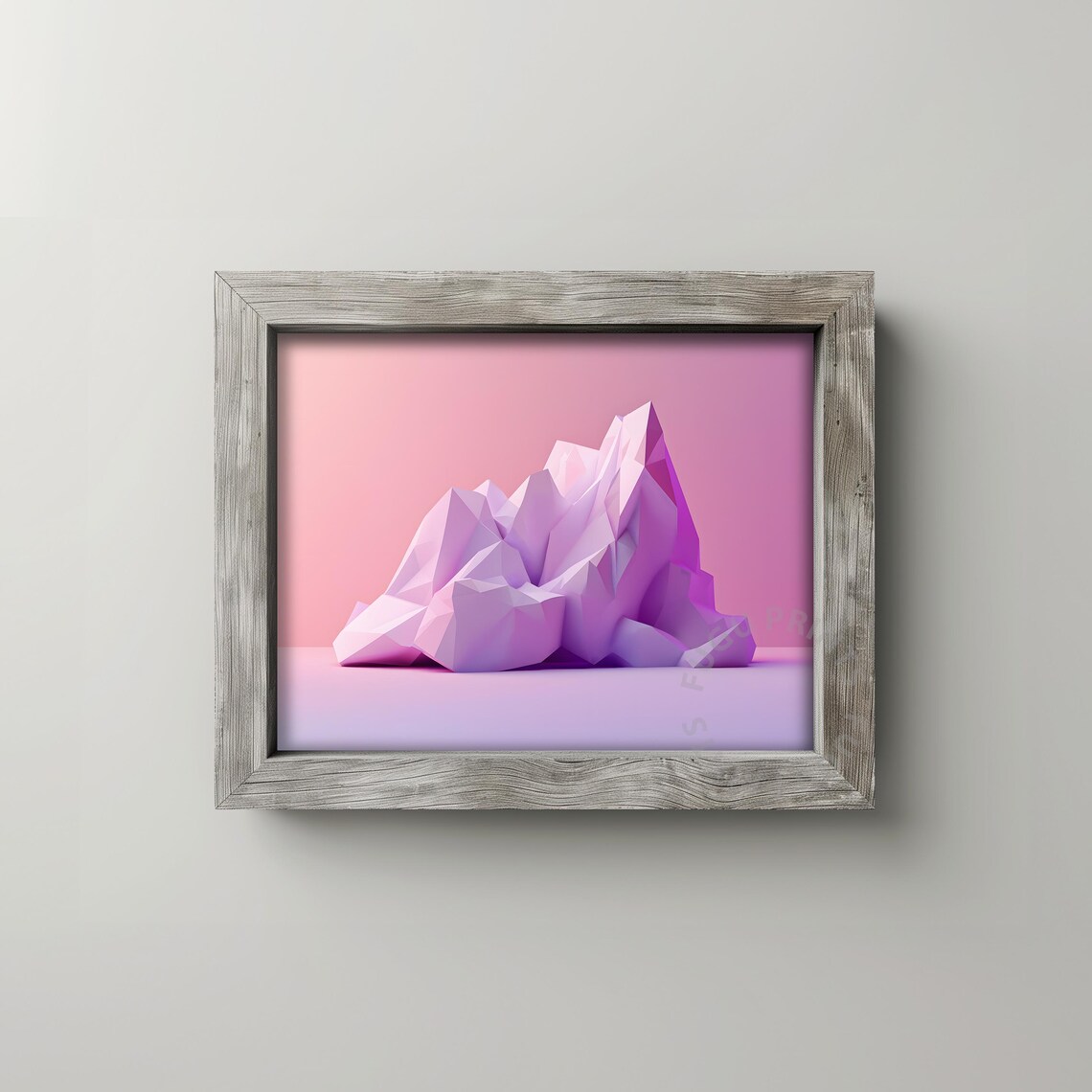 Geometric Mountain Abstract, Modern Minimalist Decor - Image 2